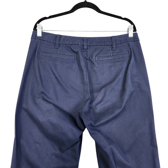J Crew Factory Womens High Rise Girlfriend Chino Pant Size 10 Navy Blue Preppy - Picture 6 of 14